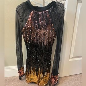 Weissman Ombré dance costume- pink, black, yellow